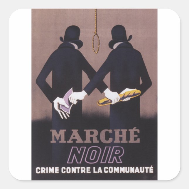 Marche Propaganda Poster Square Sticker (Front)