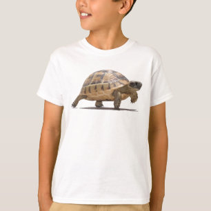 Marching Baby Tortoise Cartoon Vector Isolated T-Shirt