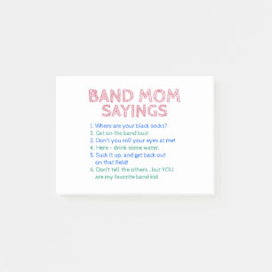 Marching Band - Band Mom Sayings Post-it Notes