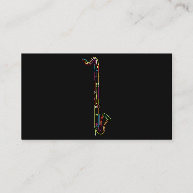 Marching Band Bass Clarinet Apparel Business Card (Front)