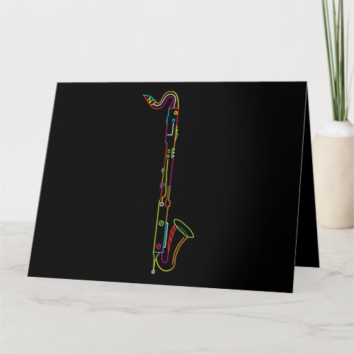Marching Band Bass Clarinet Apparel Card