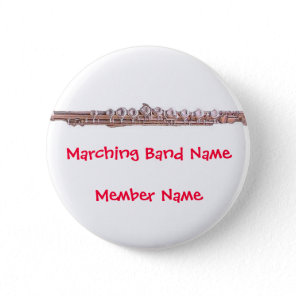Marching Band Buttons ~ Flute