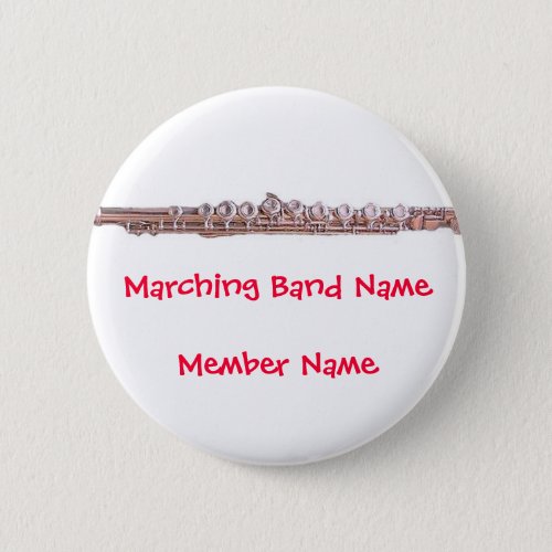 Marching Band Buttons  Flute