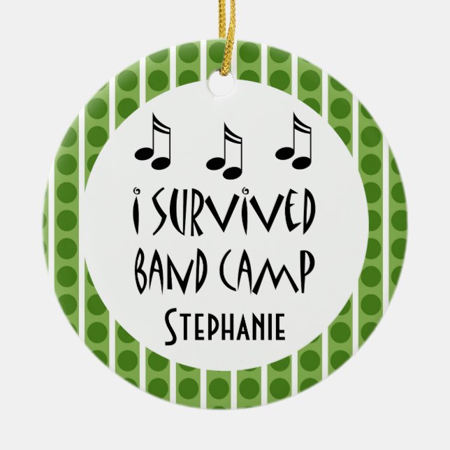 Marching Band Camp Personalized Ornament (Front)