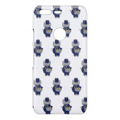 Marching Band Cat Drums Navy Blue Gold Pattern Uncommon Google Pixel Case (Back)