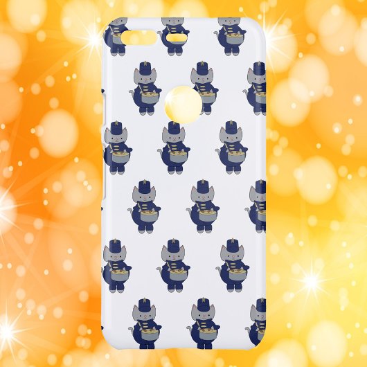 Marching Band Cat Drums Navy Blue Gold Pattern Uncommon Google Pixel Case