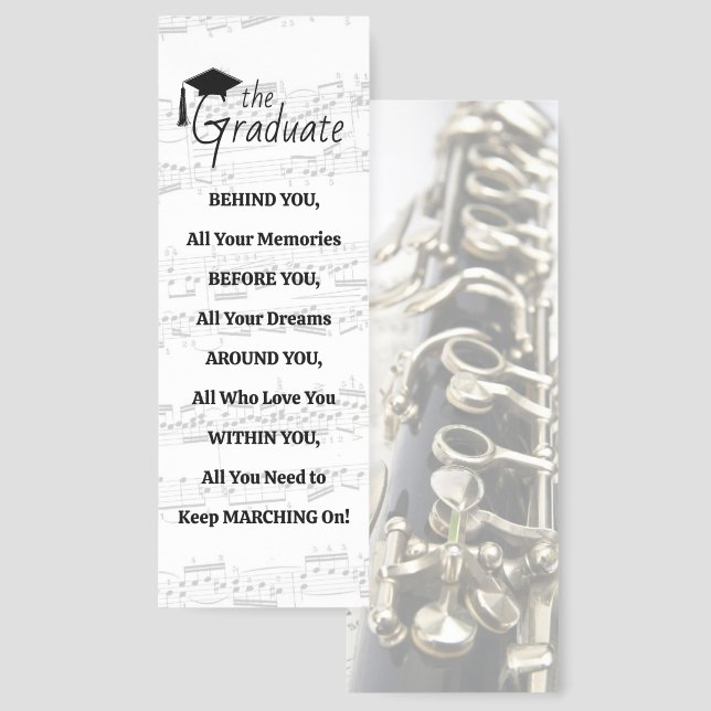 Marching Band Clarinet Graduate Bookmarks (Front & Back)