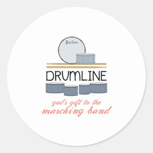 Marching Band Classic Round Sticker