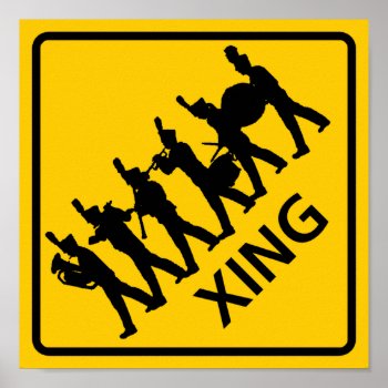 Marching Band Crossing Highway Sign by wesleyowns at Zazzle