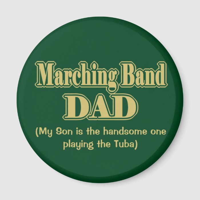 Marching Band Dad Clarinet Green Magnets