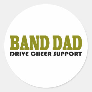 Marching Band Dad Suppport Classic Round Sticker