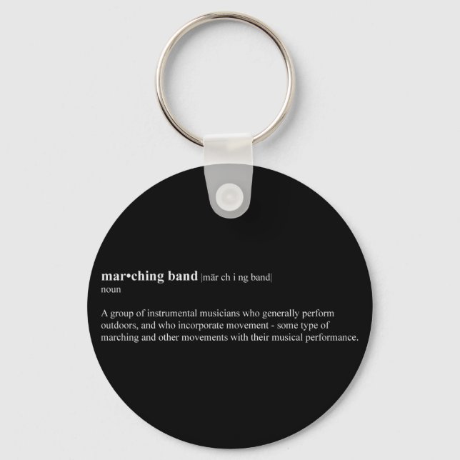 Marching Band Definition Keychain (Front)