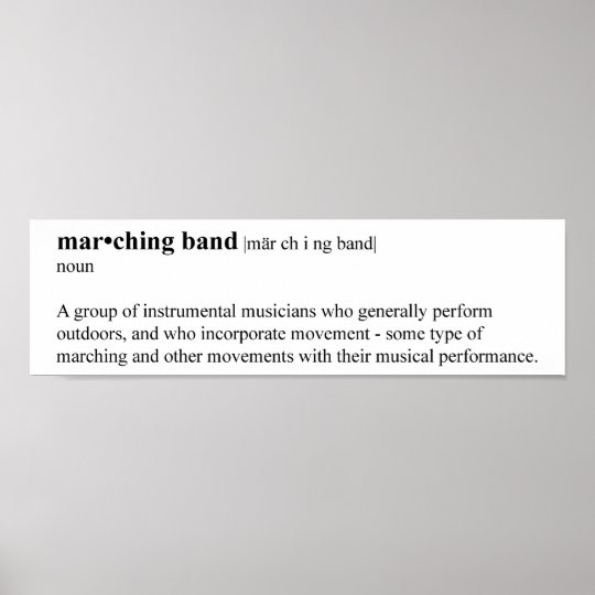 Marching Band Definition Poster