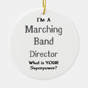 Marching band director ceramic ornament