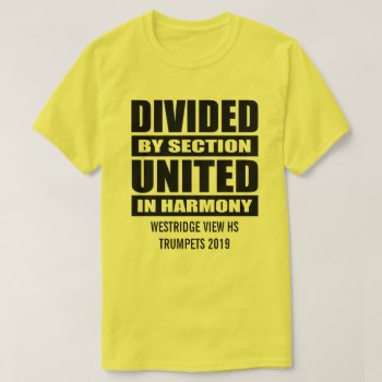 Marching Band | Divided And United T-shirt by OffRecord at Zazzle