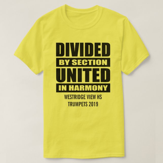 Marching Band | Divided and United T-Shirt (Design Front)