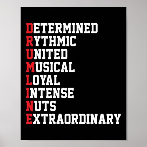Marching Band Drum Corps Drumline Poster