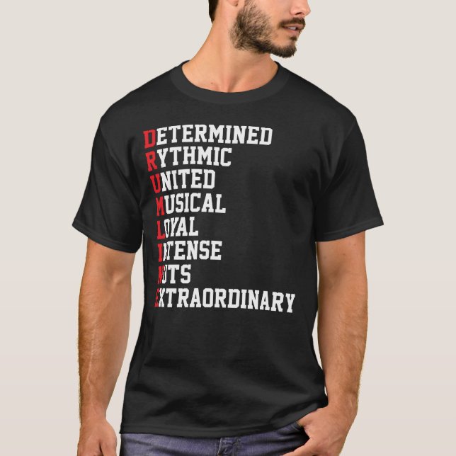 Marching Band Drum Corps Drumline T-Shirt (Front)