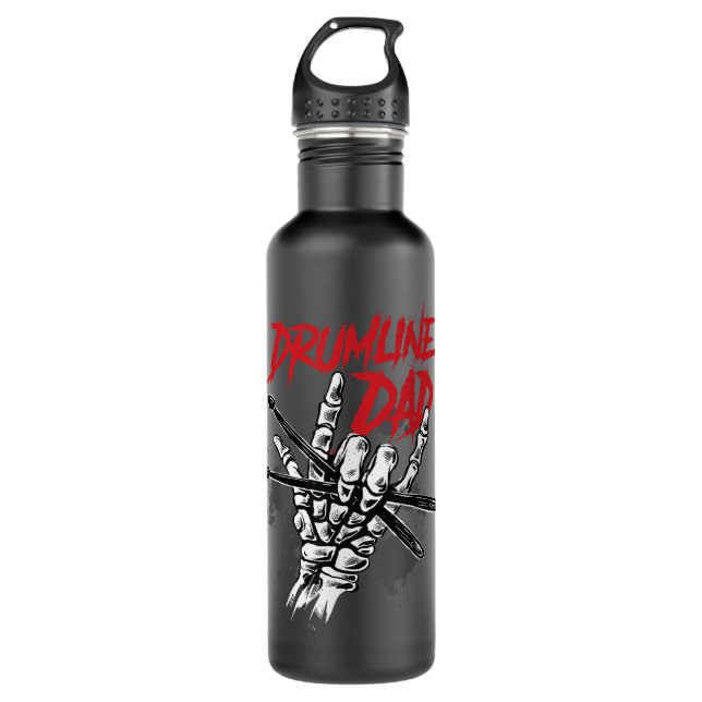 Marching Band Drum Major Drumline Dad Stainless Steel Water Bottle (Front)