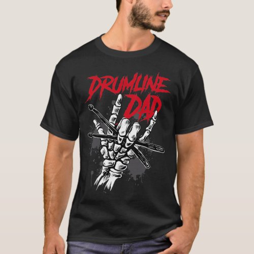 Marching Band Drum Major Drumline Dad T_Shirt