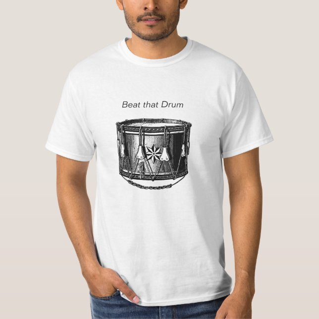 Marching Band Drum - Percussion Drummer T-Shirt (Front)