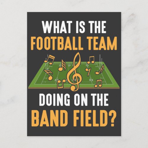 Marching Band Field Director Football Team Orchest Postcard