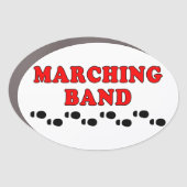 Marching Band Footprints Car Magnet (Front)