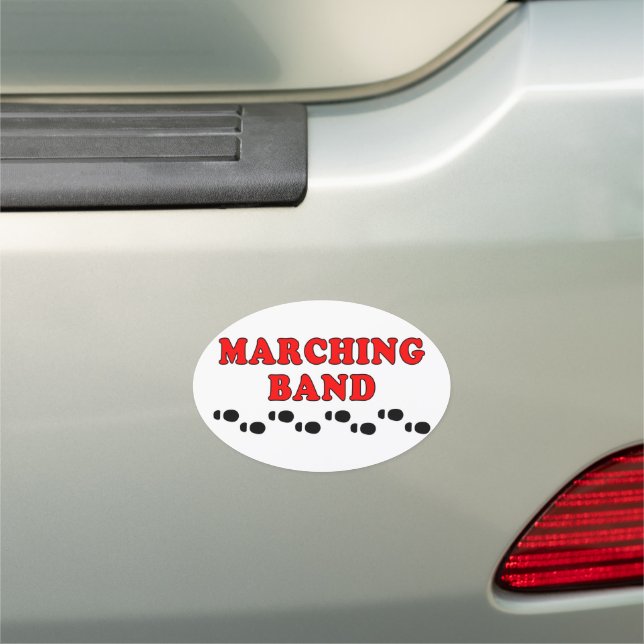 Marching Band Footprints Car Magnet (In Situ)