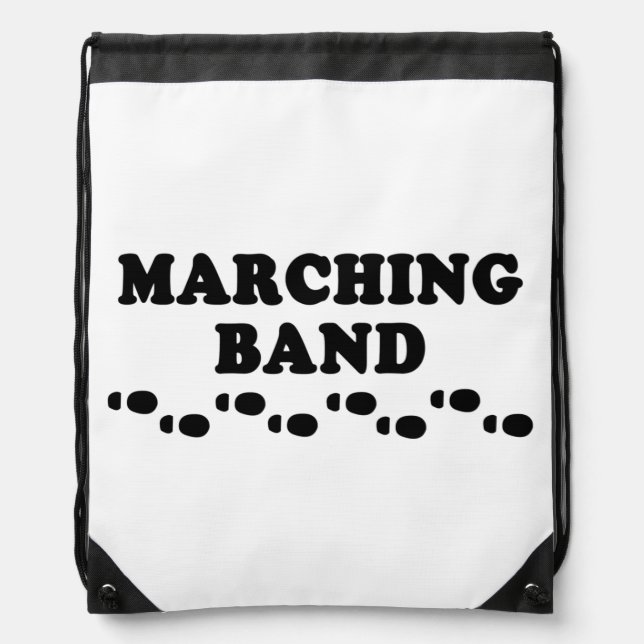 Marching Band Footprints Drawstring Bag (Front)