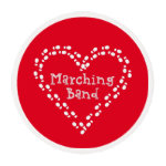 Marching Band Footprints Heart Edible Frosting Rounds