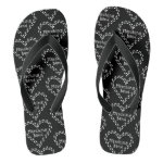 Marching Band Footprints Heart Flip Flops