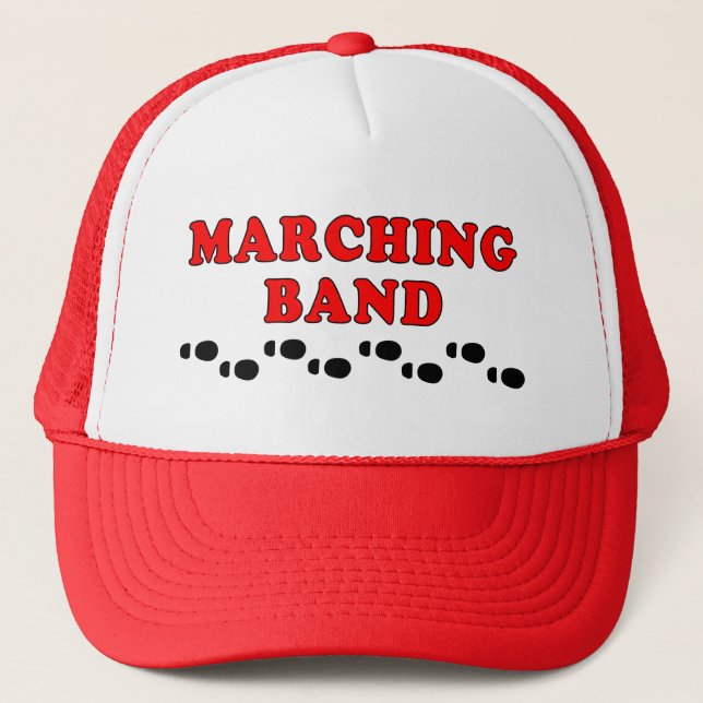 Marching Band Footprints Trucker Hat (Front)