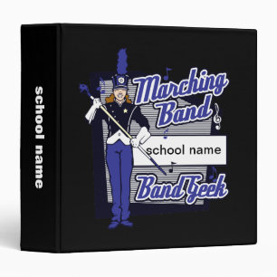 Marching Band Geek Blue 3 Ring Binder
