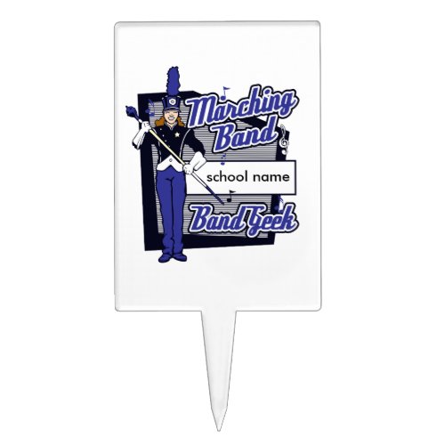 Marching Band Geek Blue Cake Topper