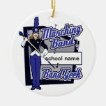 Marching Band Geek Blue Ceramic Ornament at Zazzle