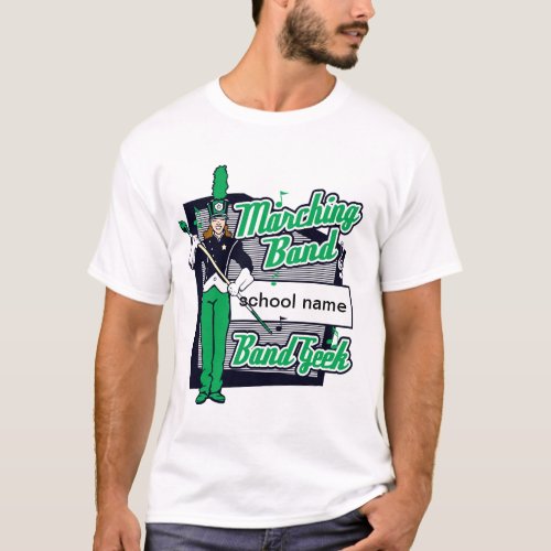 Marching Band Geek Green T_Shirt