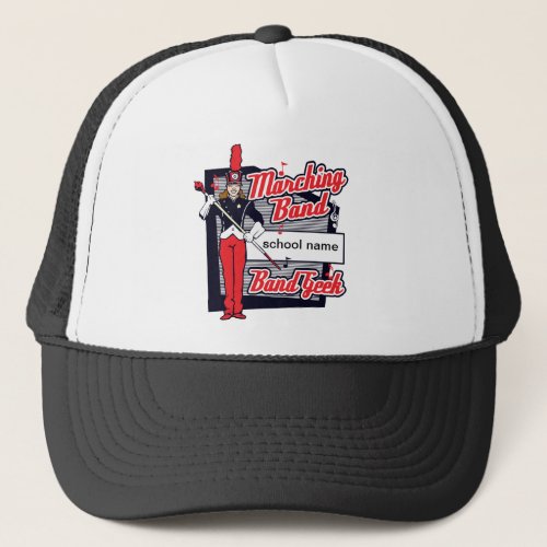 Marching Band Geek Red Trucker Hat