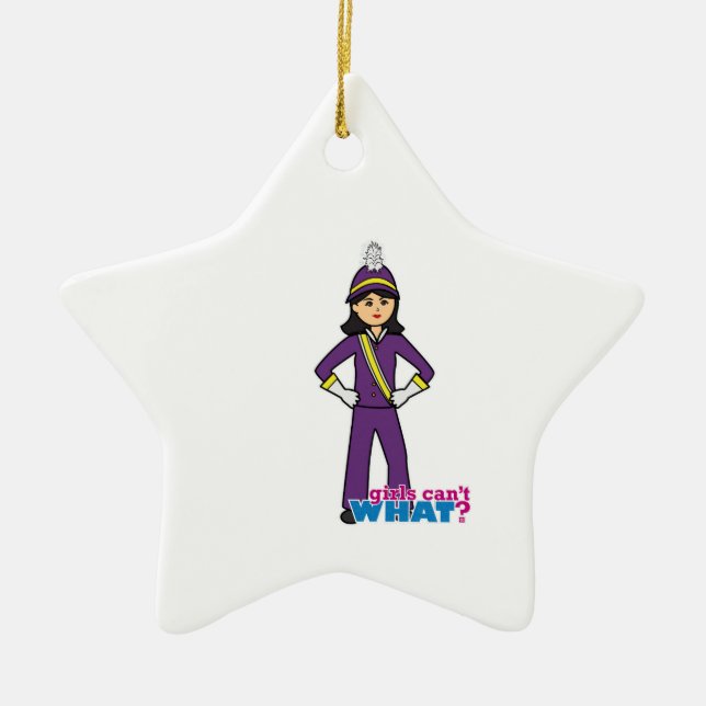 Marching Band Girl -  Medium Ceramic Ornament (Front)