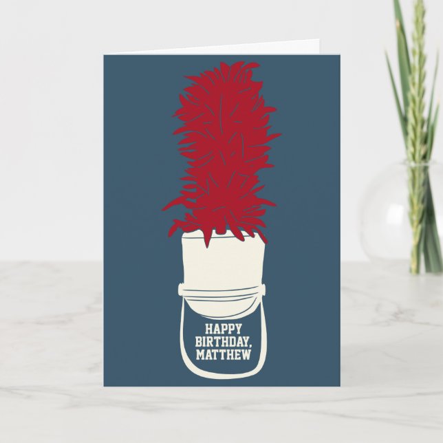 Marching Band Hat with Feathers Personalized Card (Front)