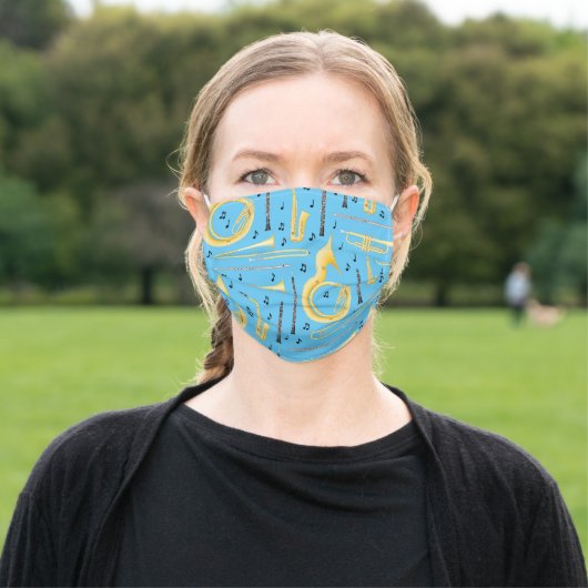 Marching Band Instruments Music Teacher Adult Cloth Face Mask (Outside)
