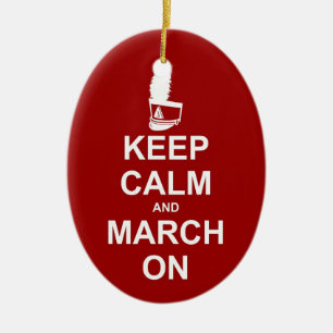 Marching Band Keep Calm   Musician Ceramic Ornament