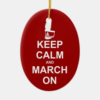Marching Band Keep Calm | Musician Ceramic Ornament by OffRecord at Zazzle