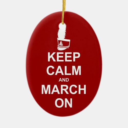 Marching Band Keep Calm  Musician Ceramic Ornament
