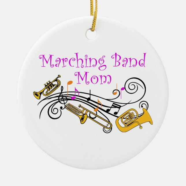 MARCHING BAND MOM CERAMIC ORNAMENT (Front)