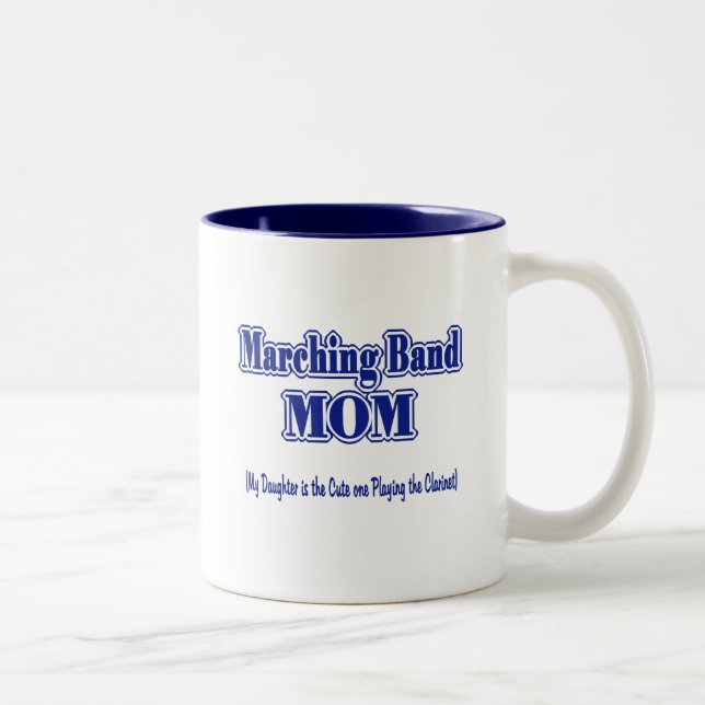 Marching Band Mom/ Clarinet Two-Tone Coffee Mug (Right)