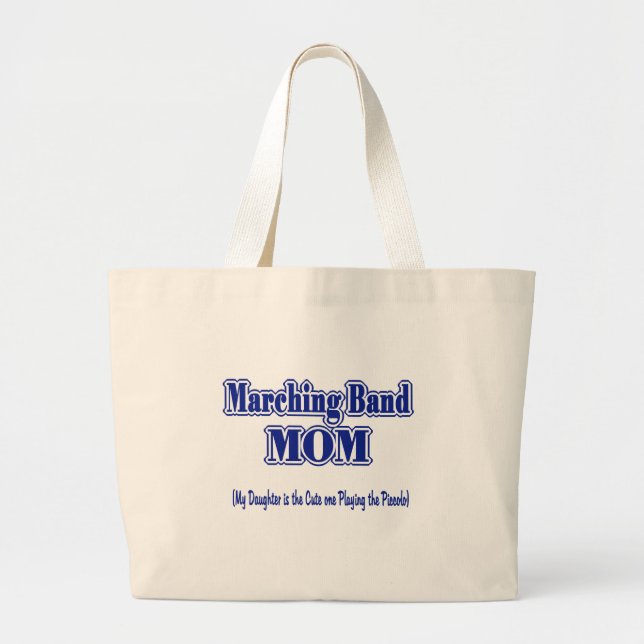 Marching Band Mom/ Piccolo Large Tote Bag (Front)