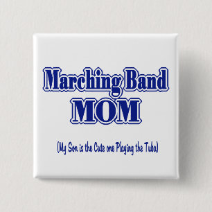 Marching Band Mom/ Tuba Pinback Button