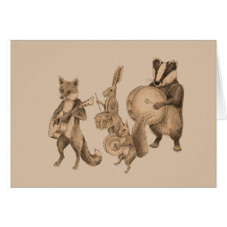 Marching band of animals cards
