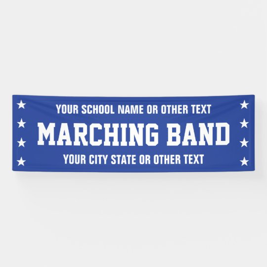 Marching Band Parade Banner With Custom Text Zazzle Com