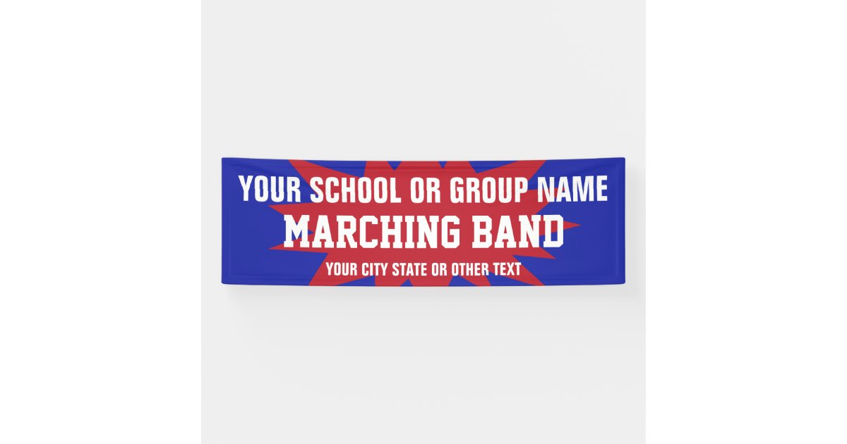 Marching Band Parade Banner with red starburst Zazzle
